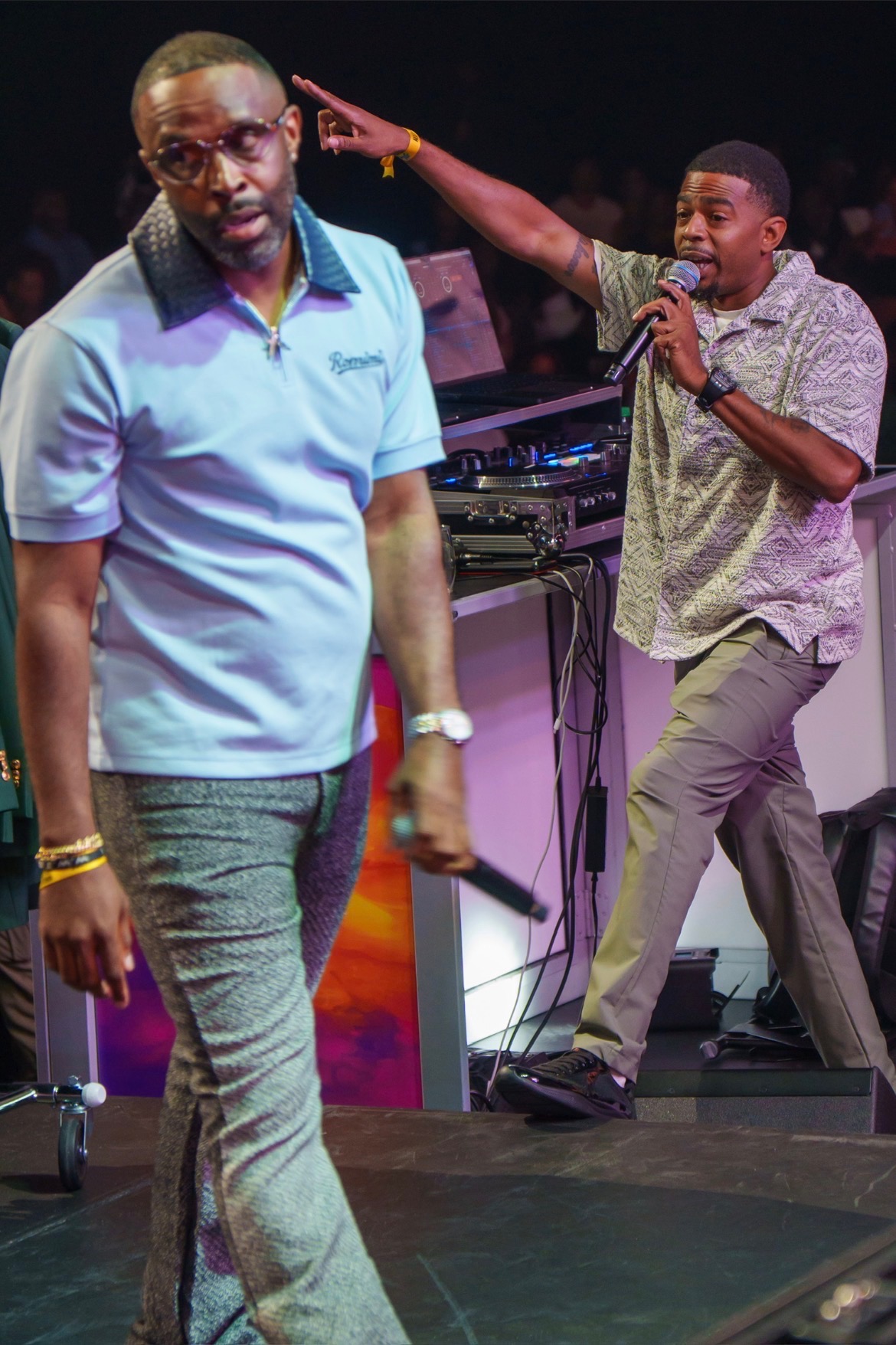 DJ Battio hosting and performing at a live event